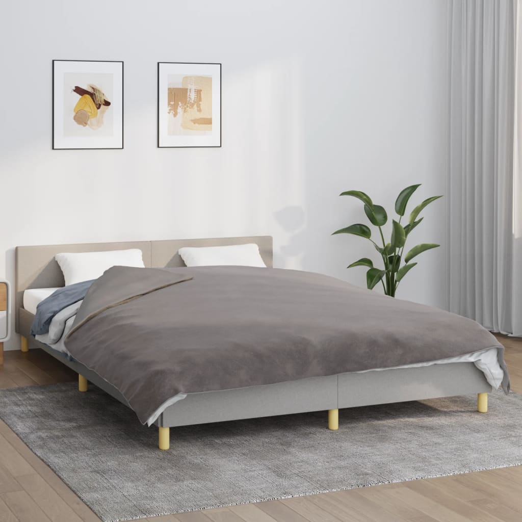 vidaXL Záťažová prikrývka s krytom šedá 200x225 cm 13 kg látka