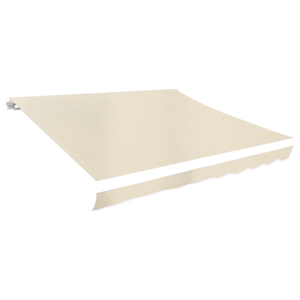 vidaXL Tieniaca plachta na markízu, plátená, krémová 350x250 cm