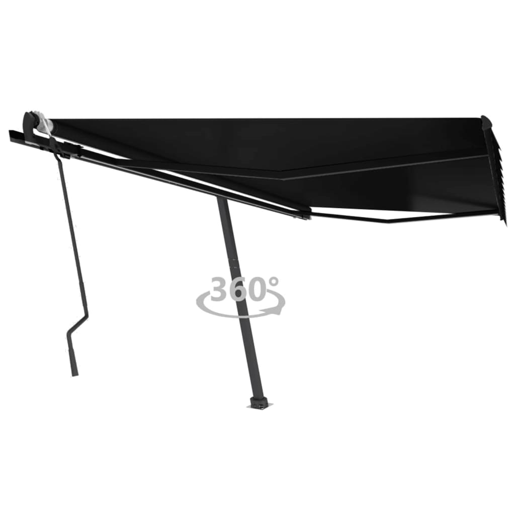 vidaXL Voľne stojaca ručne zaťahovacia markíza 400x300 cm, antracitová