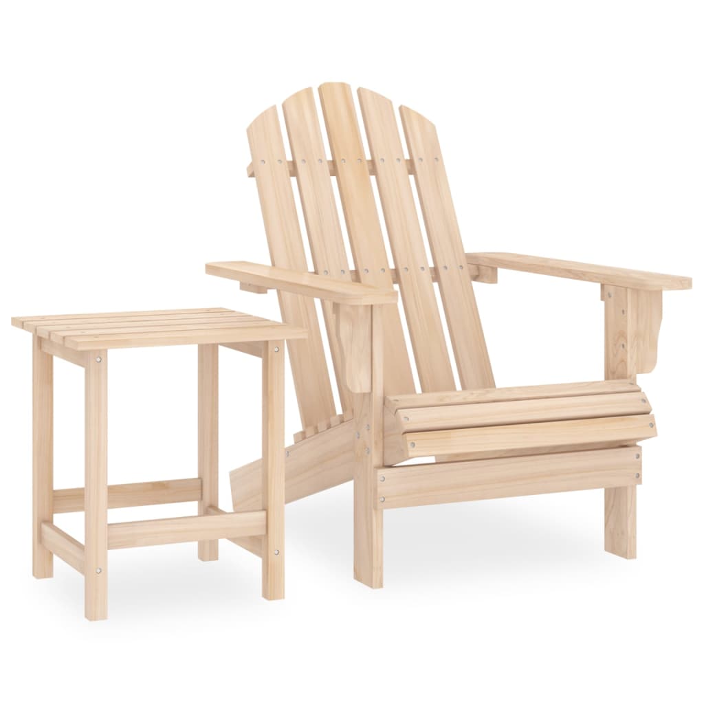 vidaXL Záhradná stolička Adirondack so stolíkom jedľový masív