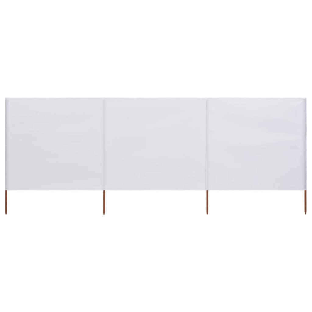 vidaXL 3-panelová zábrana proti vetru látková 400x160 cm piesková a biela