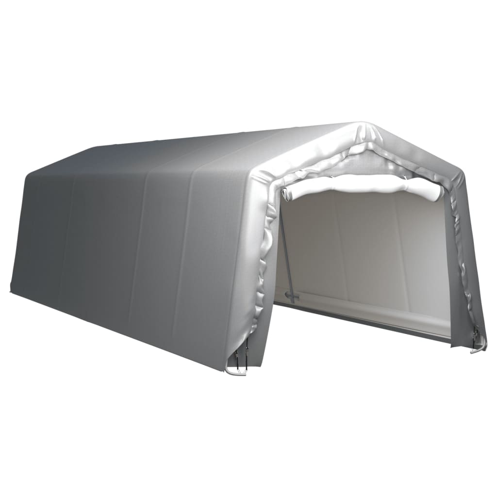 vidaXL Úložný stan 300x900 cm oceľový sivý