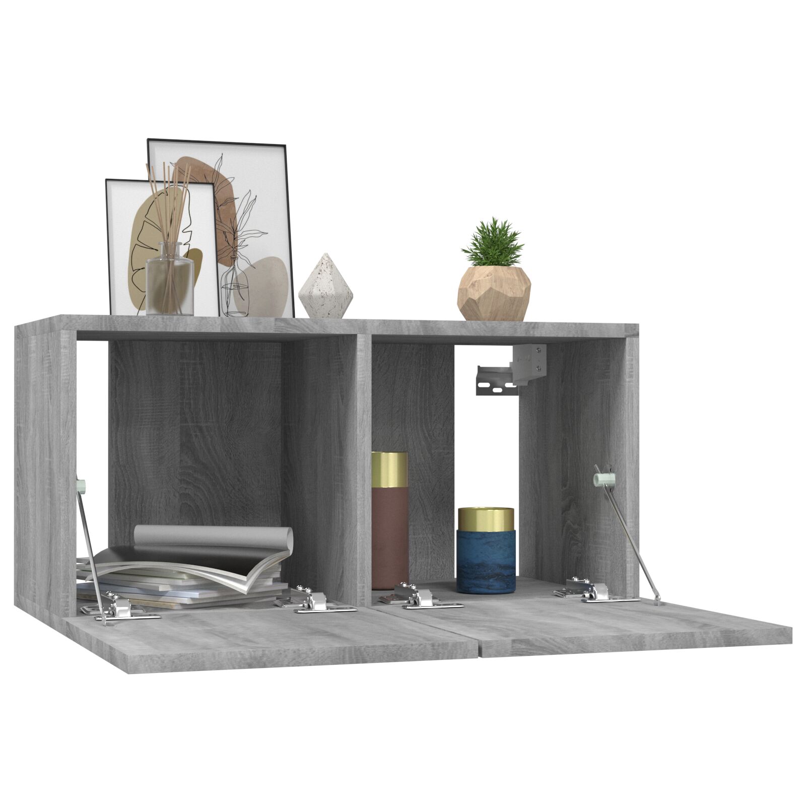 vidaXL Závesné TV skrinky sivý sonoma 2ks 60x30x30 cm spracované drevo