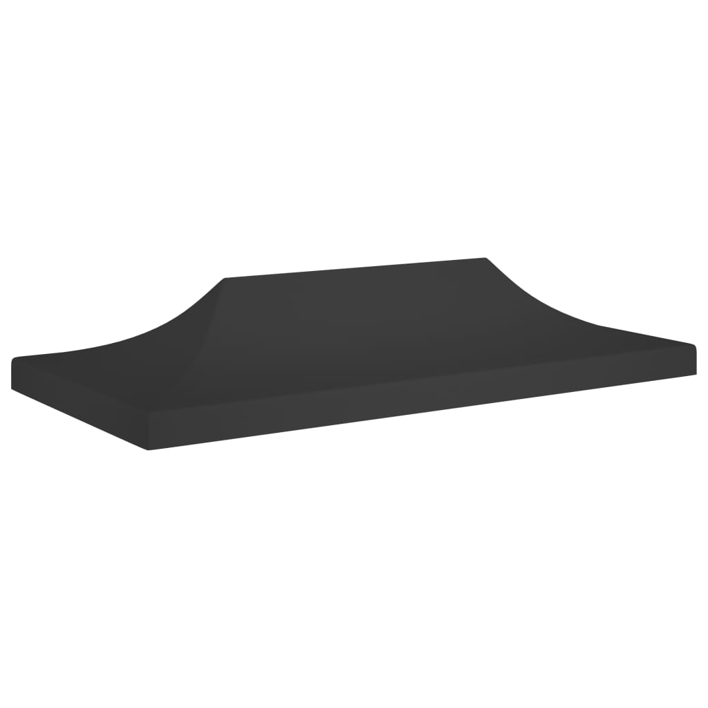 vidaXL Strecha na párty stan 6x3 m, čierna 270 g/m²