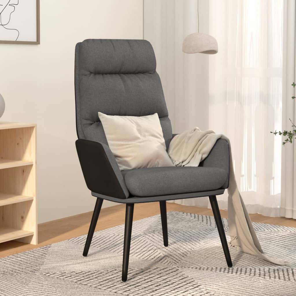 vidaXL Relaxačné kreslo bledosivé látka