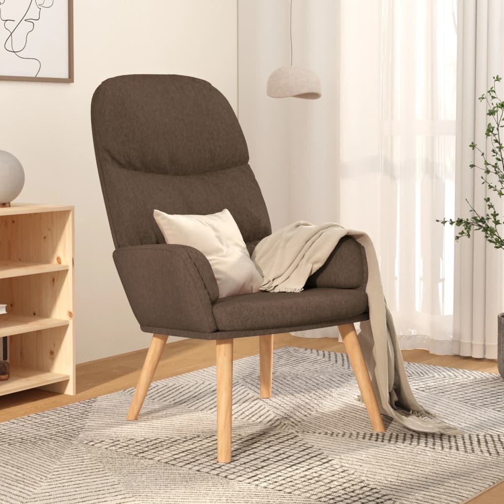 vidaXL Relaxačné kreslo sivohnedé látkové