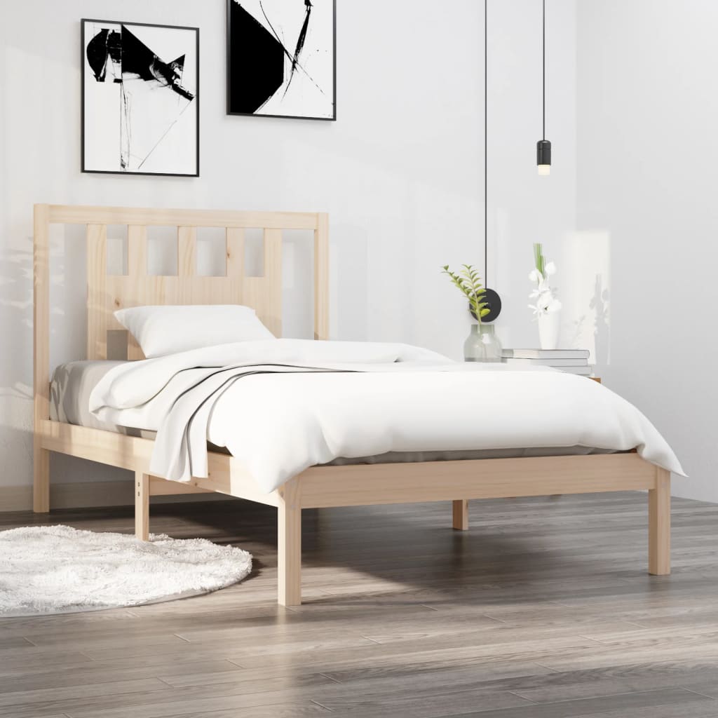 vidaXL Posteľný rám borovicový masív 100x200 cm
