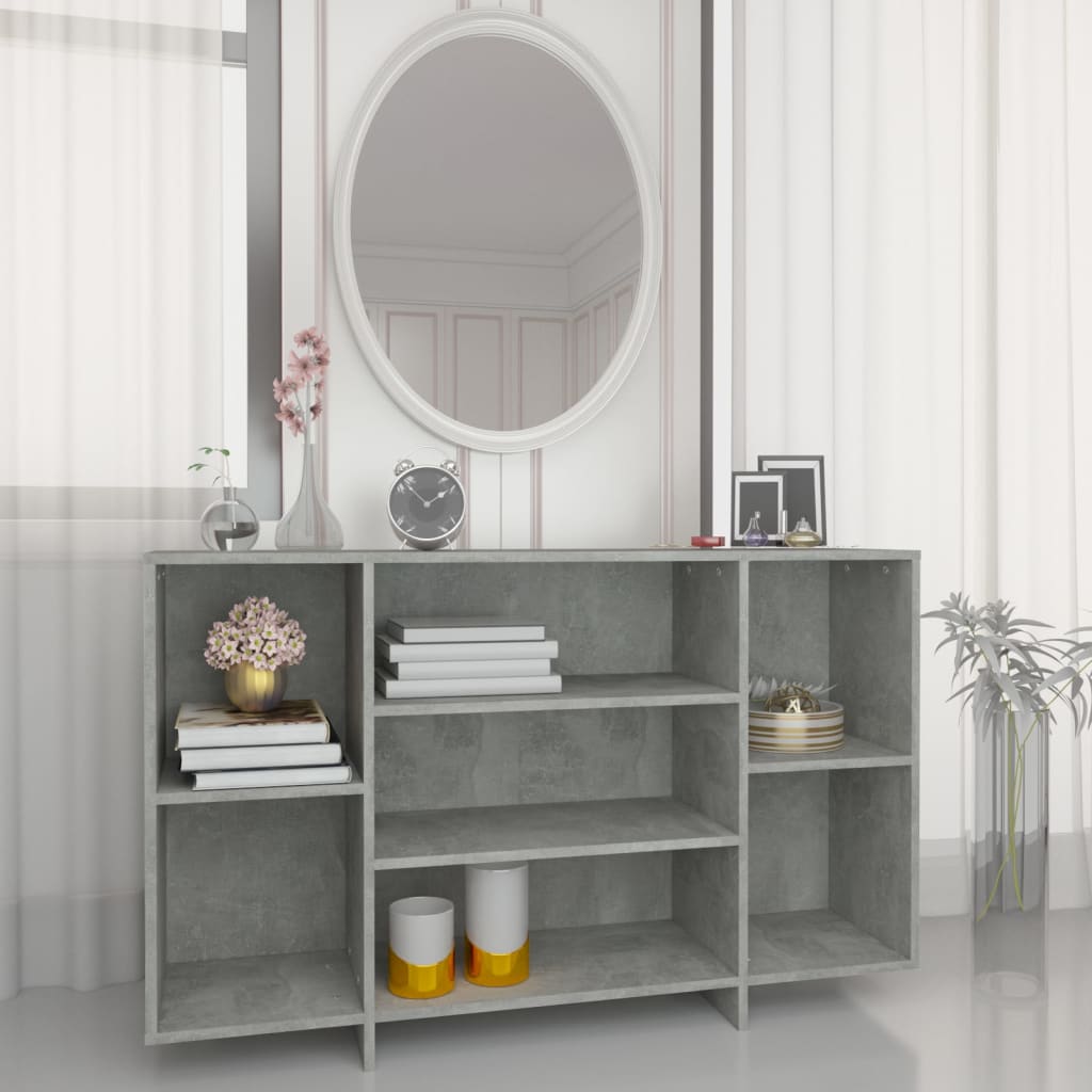 vidaXL Komoda, betónovo sivá 120x30x75 cm, kompozitné drevo