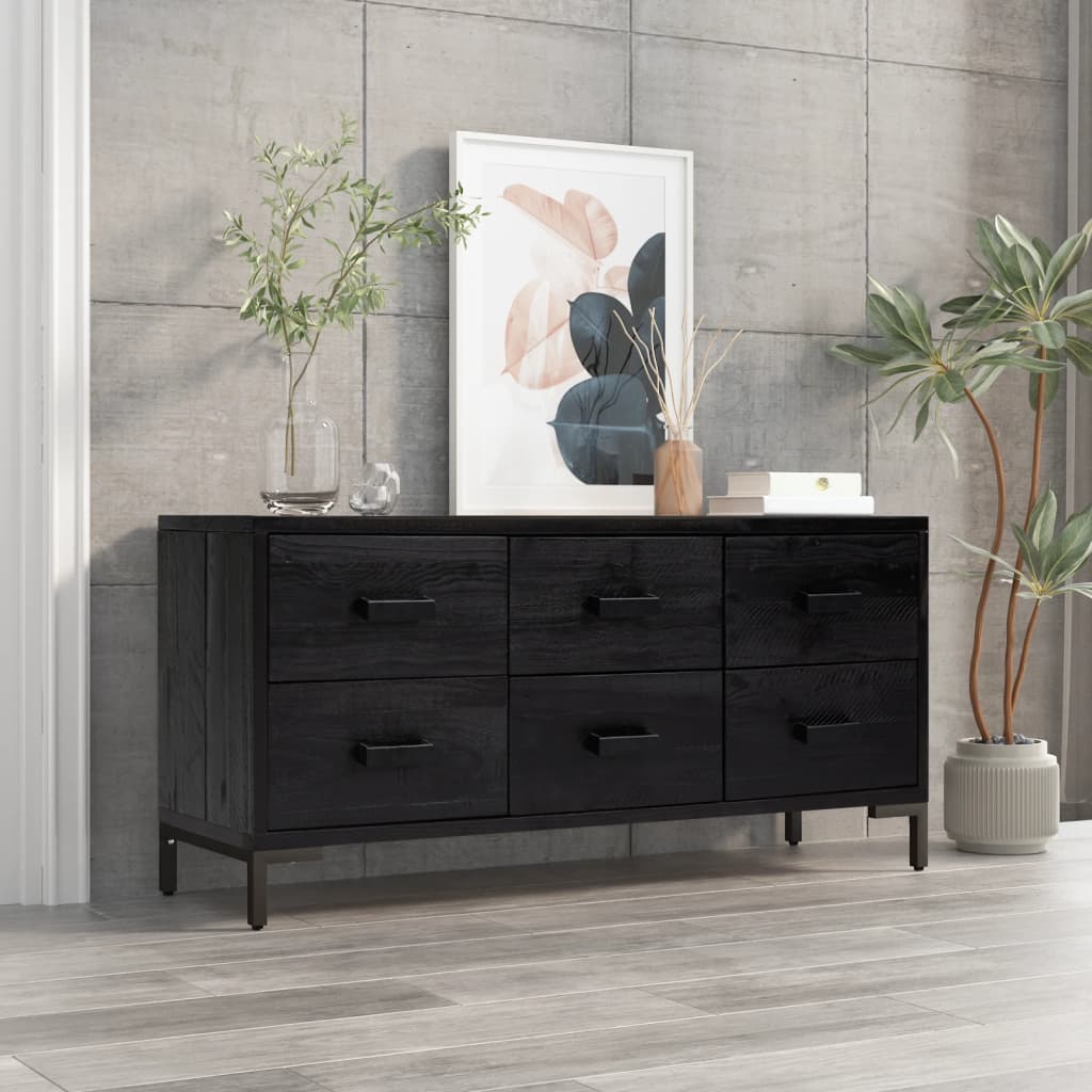 vidaXL Úložná lavička, čierna 110x30x45 cm, borovicový masív