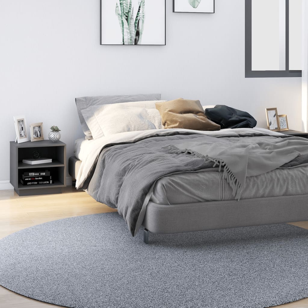 vidaXL Nočné stolíky 2 ks sivé 40x34x40 cm masívne borovicové drevo