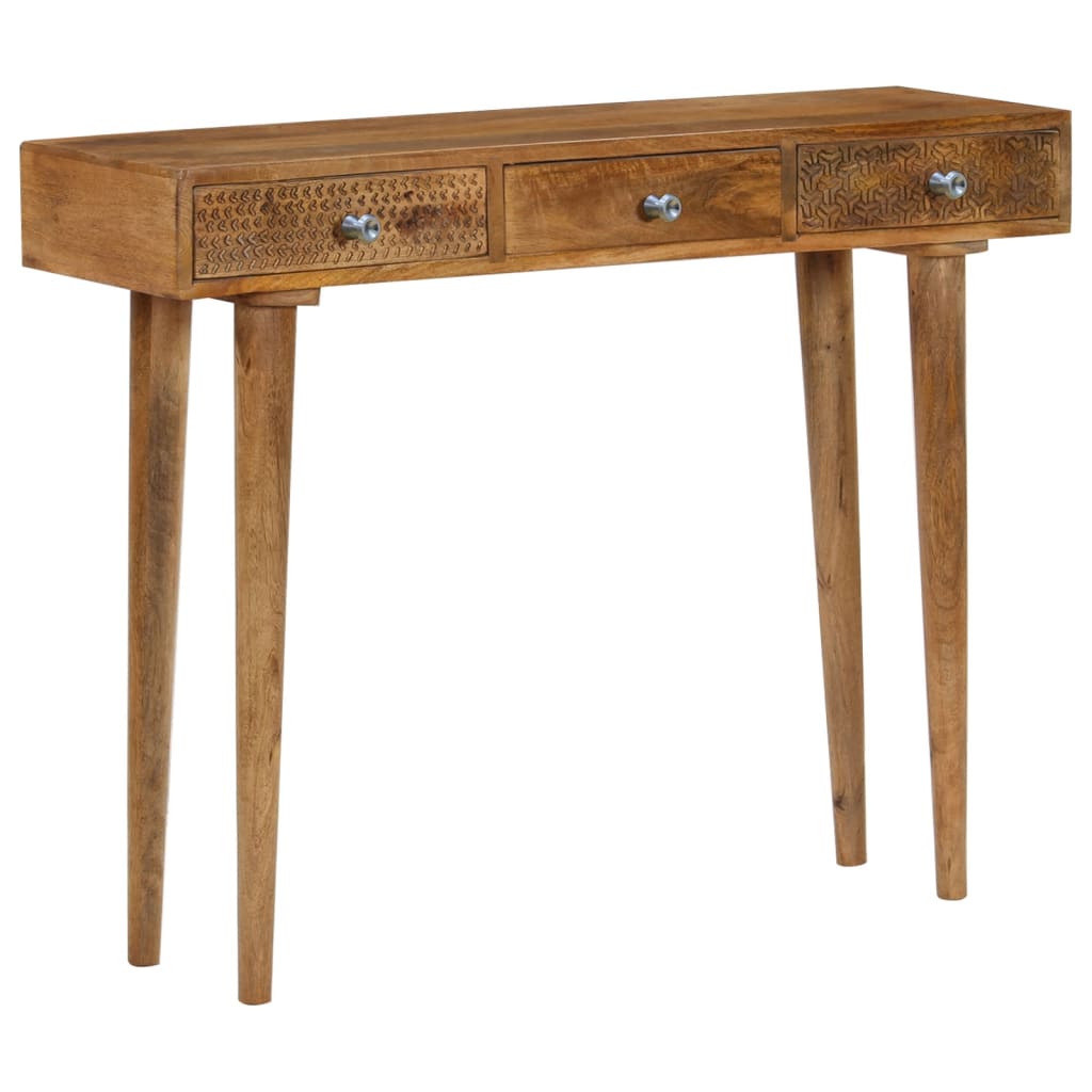 vidaXL Konzolový stolík z mangovníkového dreva 102x30x79 cm