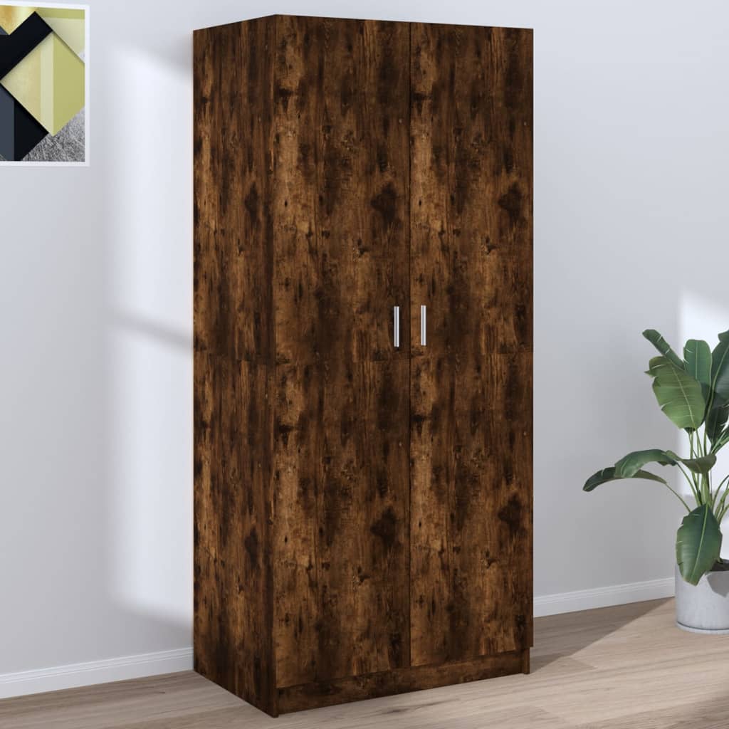 vidaXL Šatník tmavý dub 80x52x180 cm spracované drevo