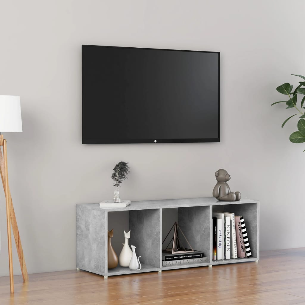 vidaXL TV skrinka, betónovo sivá 107x35x37 cm, kompozitné drevo