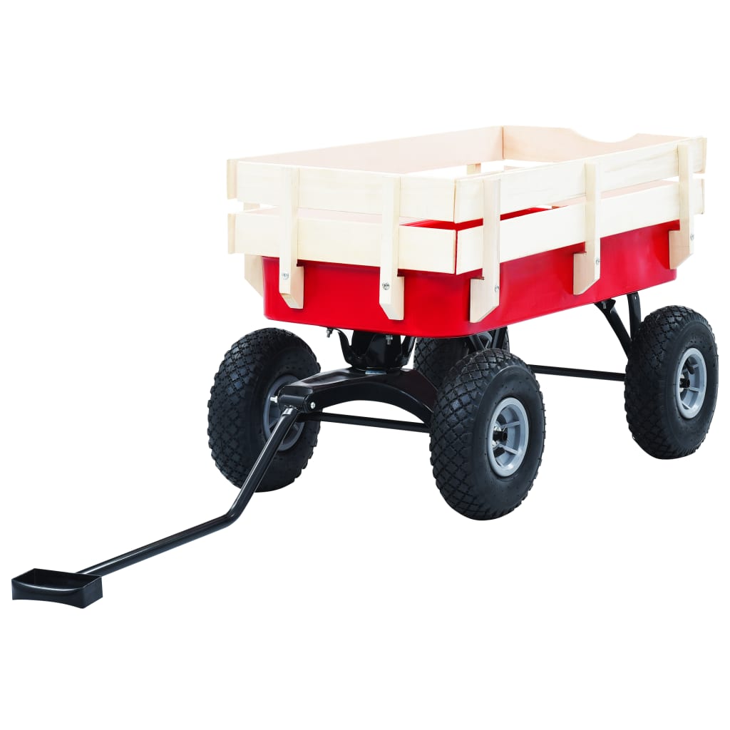 vidaXL Ručný vozík červený 150 kg