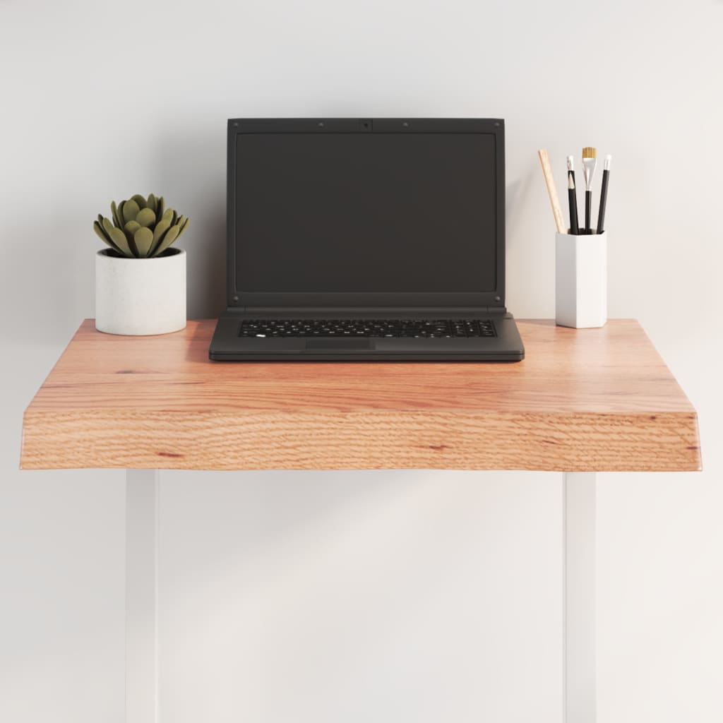 vidaXL Stolová doska svetlohnedá 60x50x(2-6)cm ošetrený masív hrany
