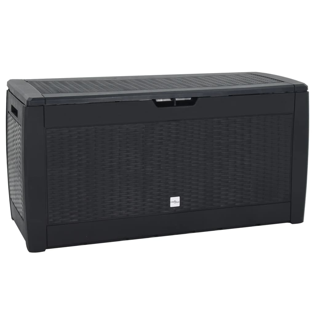 vidaXL Záhradný úložný box antracitový 119x48x60 cm polypropylénový