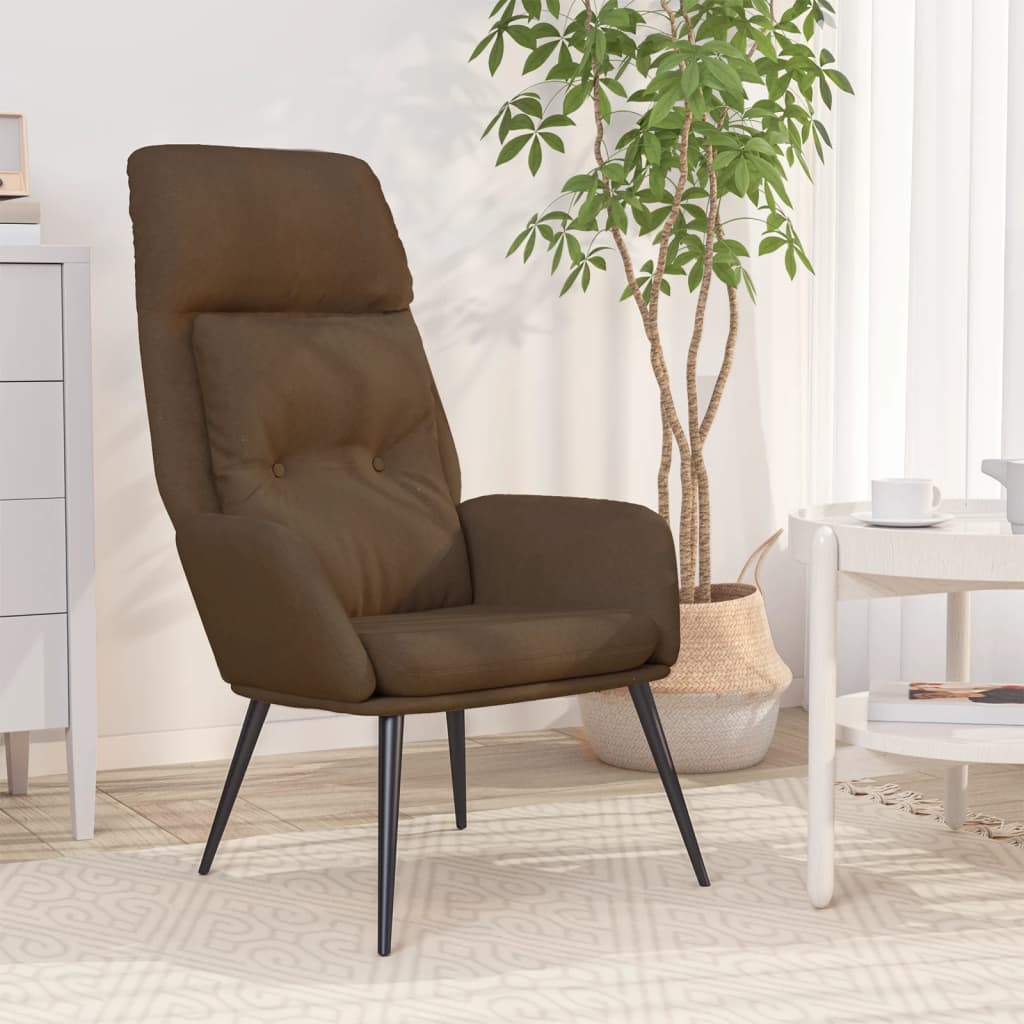vidaXL Relaxačné kreslo hnedé umelá semišová koža