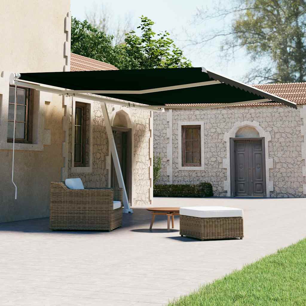 vidaXL Samostatne stojaca automatická markíza 600x300 cm antracitová