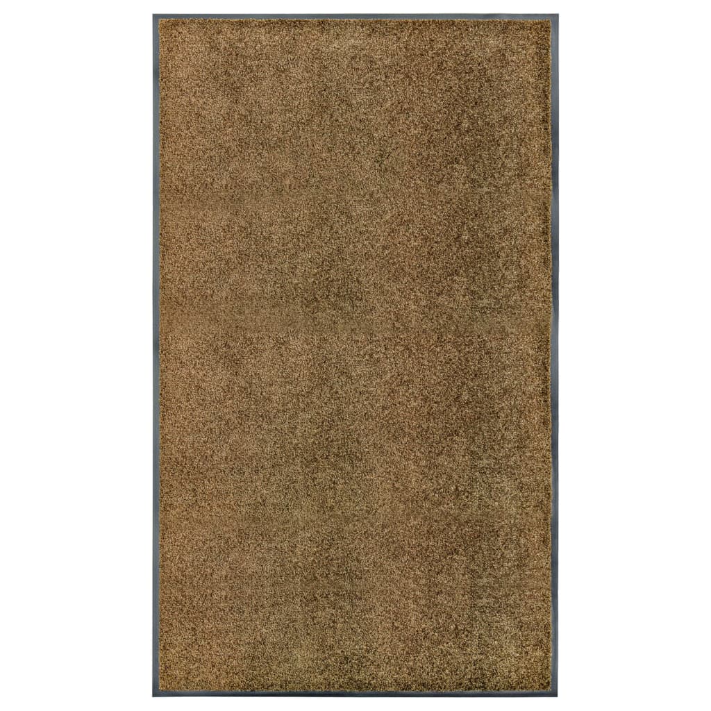 vidaXL Rohožka, prateľná, hnedá 90x150 cm