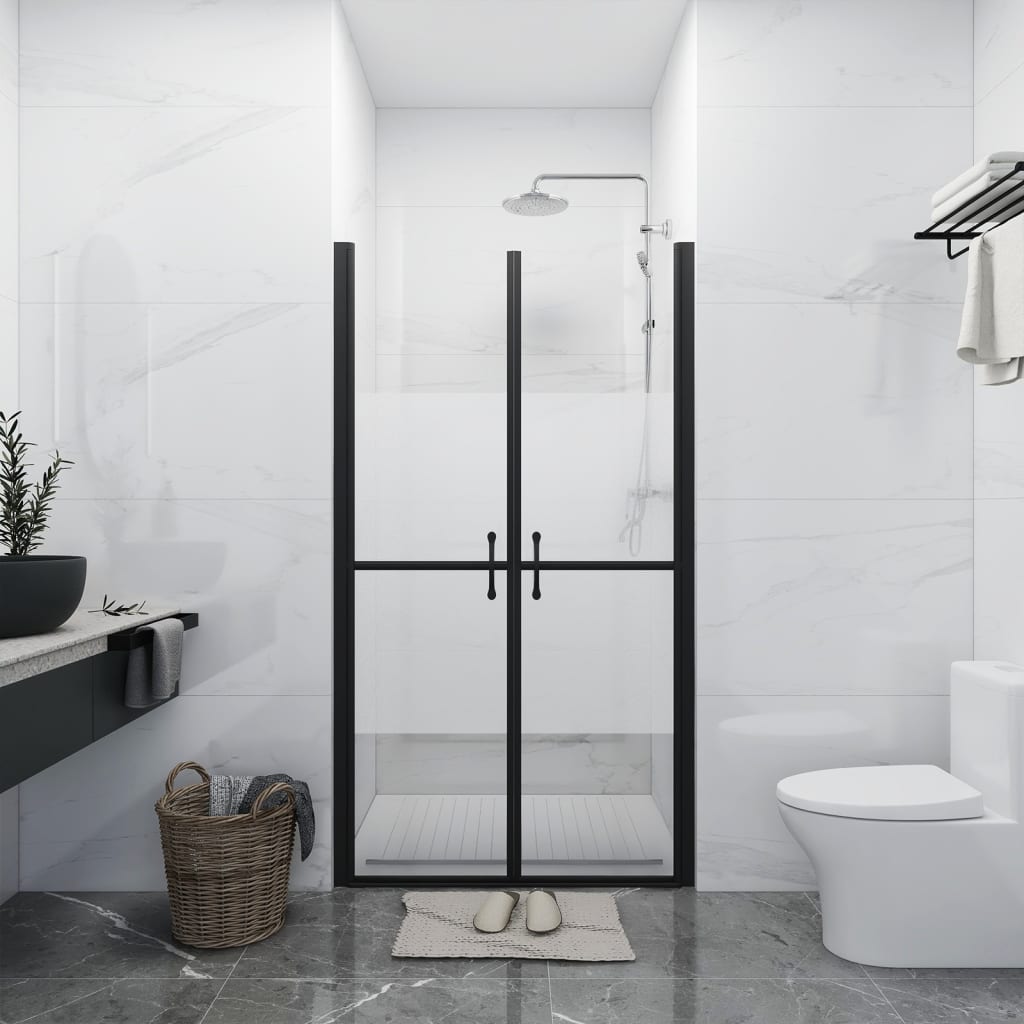 vidaXL Sprchové dvere polo-mliečne ESG (98-101)x190 cm