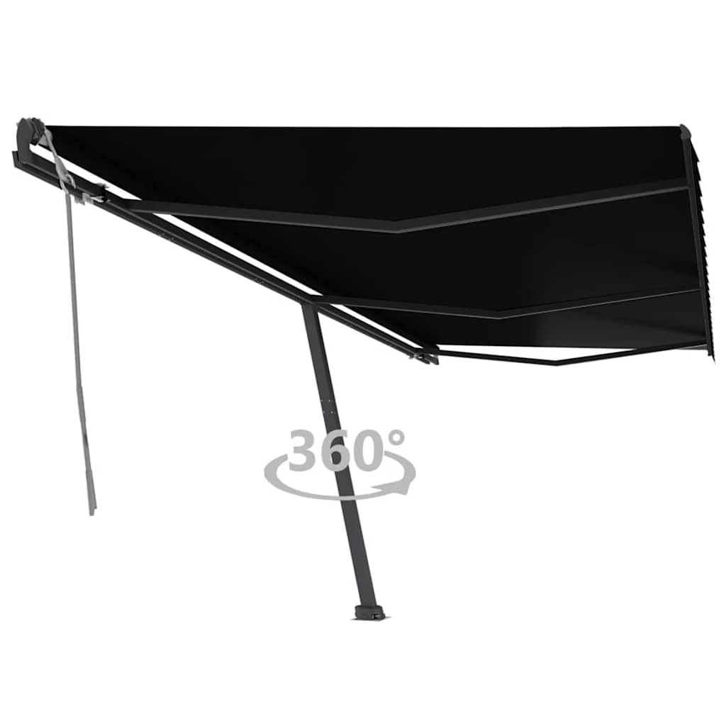 vidaXL Stojaca ručne zaťahovacia markíza 600x300 cm antracitová