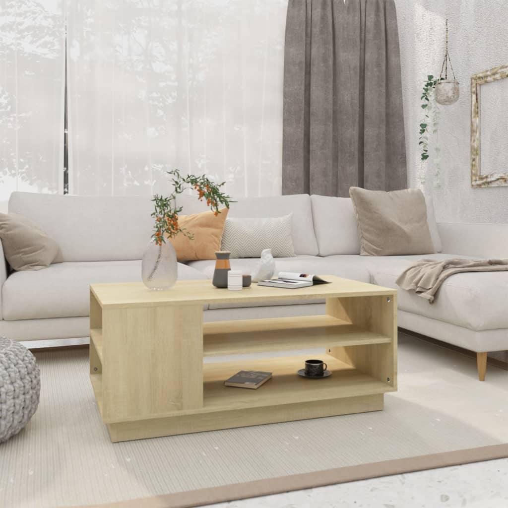vidaXL Konferenčný stolík, dub sonoma 102x55x43 cm, kompozitné drevo