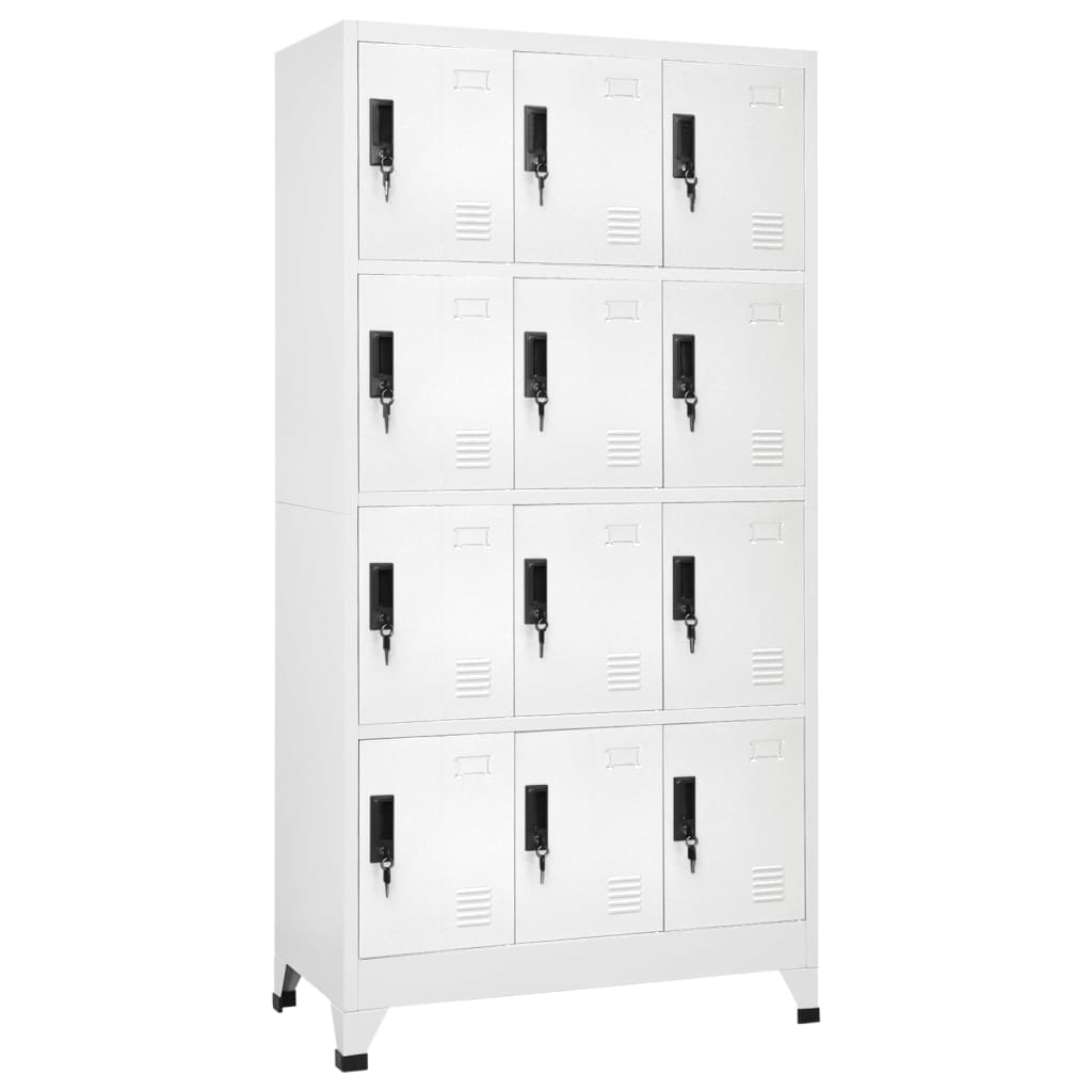 vidaXL Uzamykacia skriňa biela 90x45x180 cm oceľová