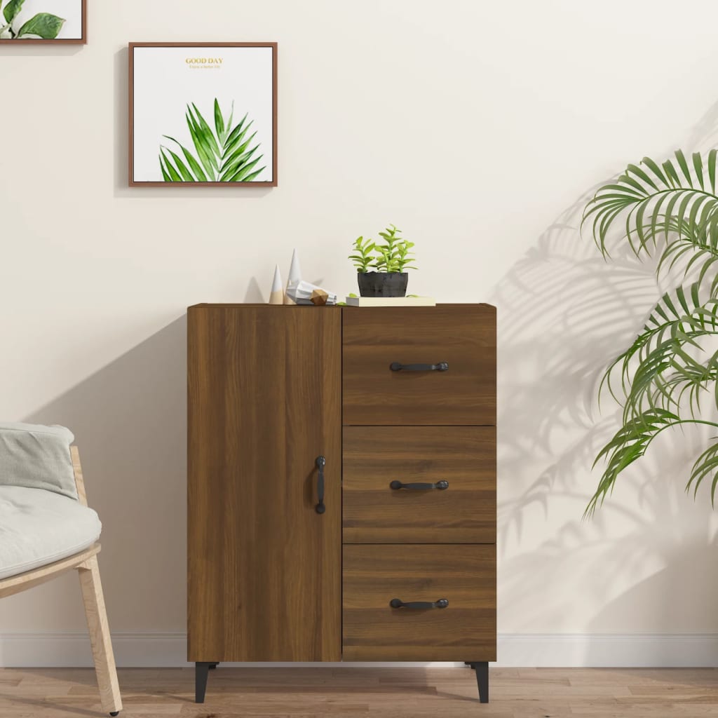 vidaXL Komoda hnedý dub 69,5x34x90 cm kompozitné drevo