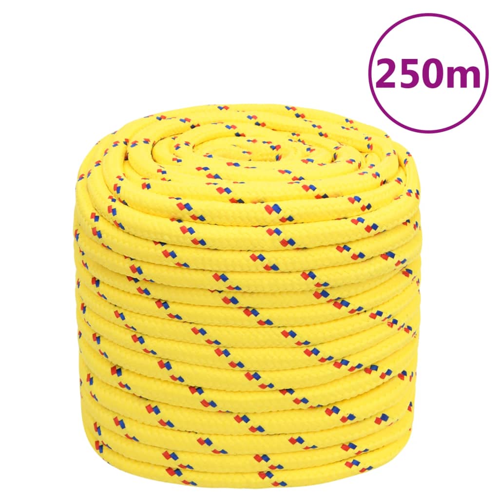 vidaXL Lodné lano žlté 16 mm 250 m polypropylén