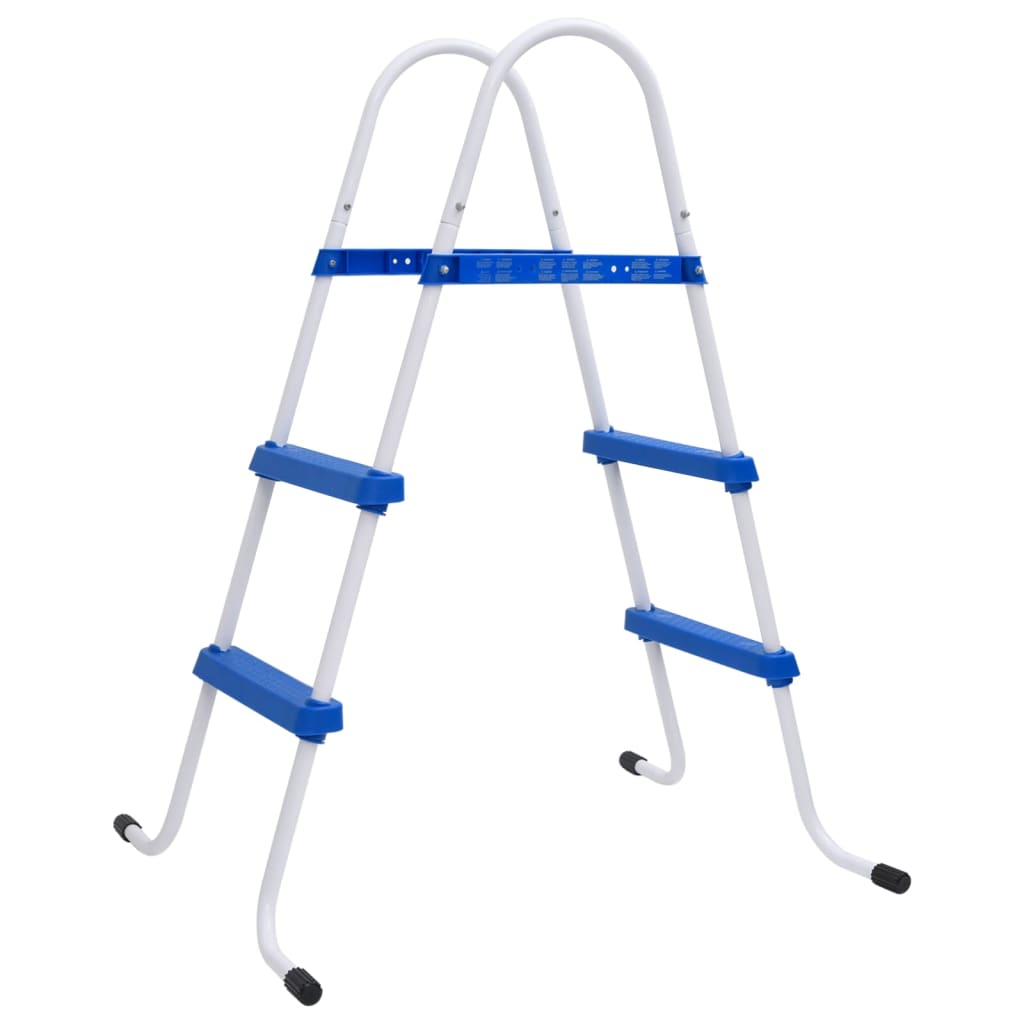 vidaXL Bazénový rebrík modro-biely 84 cm oceľ