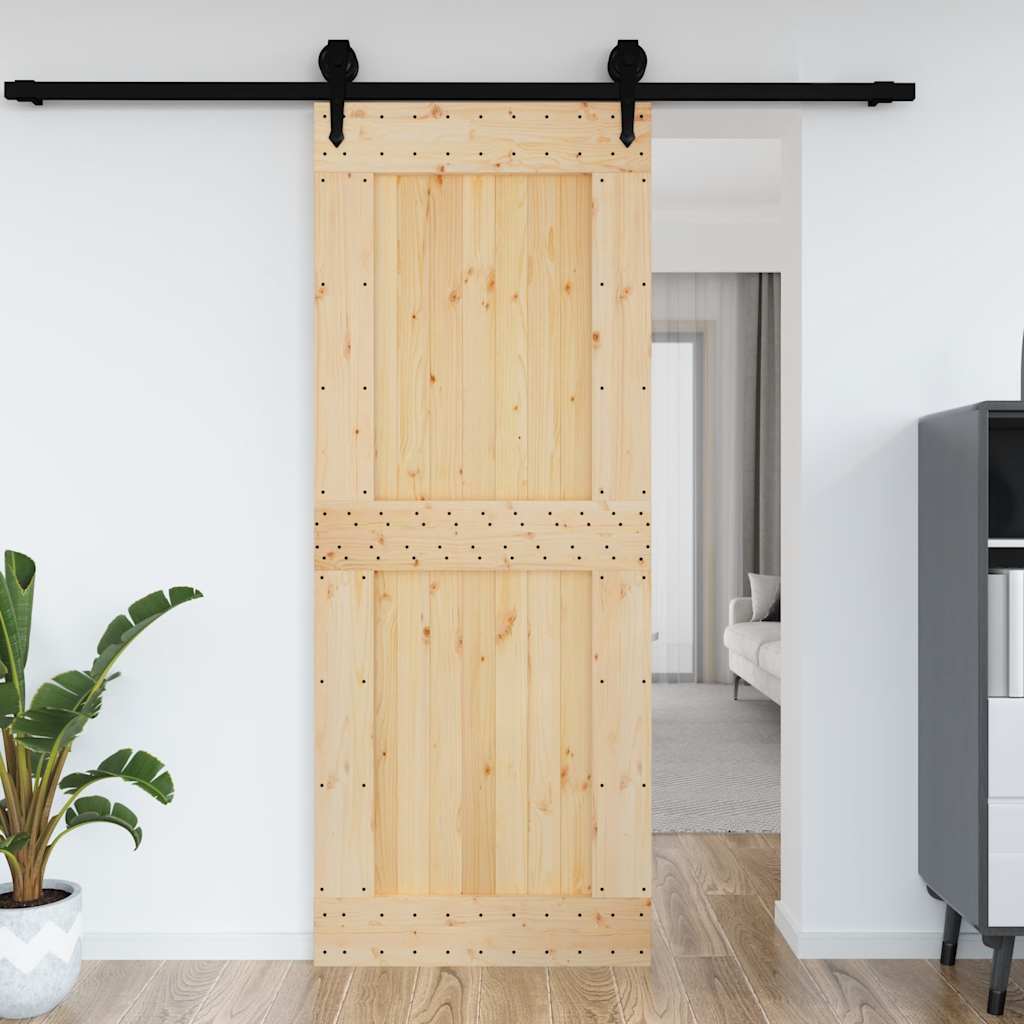 vidaXL Dvere NARVIK 90x210 cm, borovicový masív