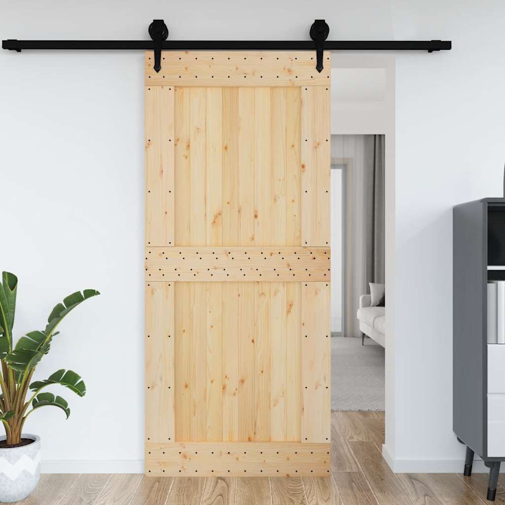 vidaXL Dvere NARVIK 100x210 cm, borovicový masív