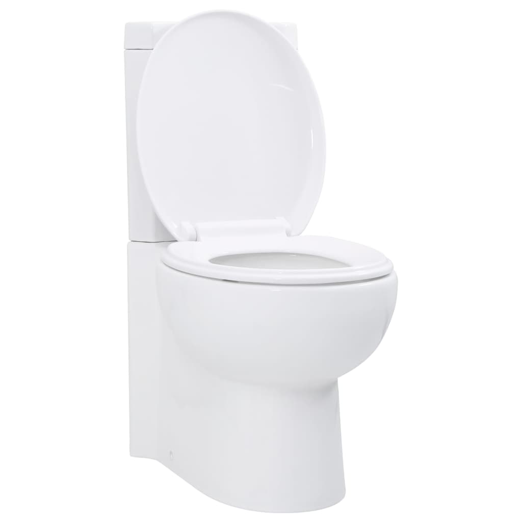 vidaXL Keramická toaleta/WC do kúpeľne, rohová, biela