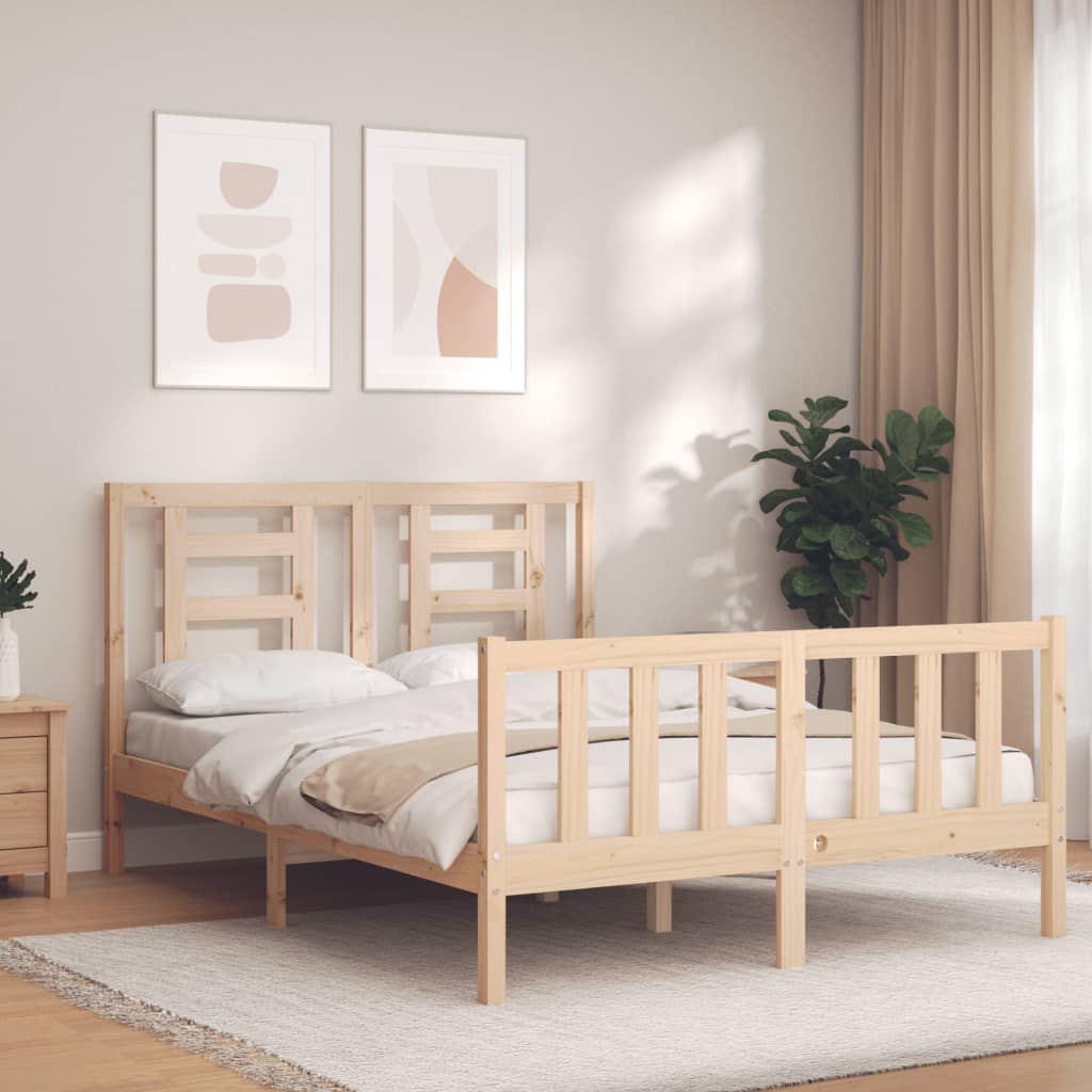 vidaXL Posteľ bez matraca 140x200 cm masívna borovica