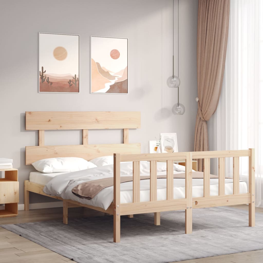 vidaXL Posteľ bez matraca 140x200 cm masívna borovica