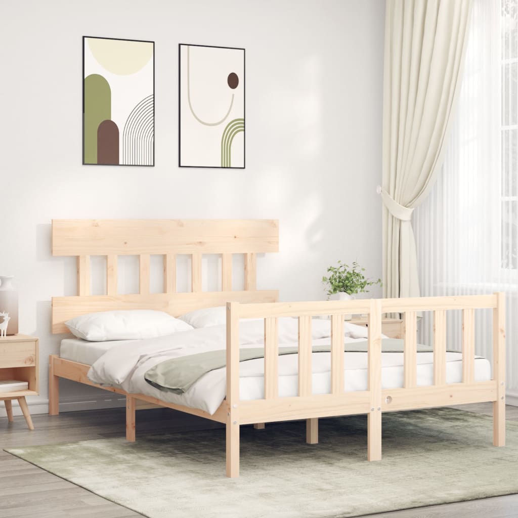 vidaXL Posteľ bez matraca 140x200 cm masívna borovica