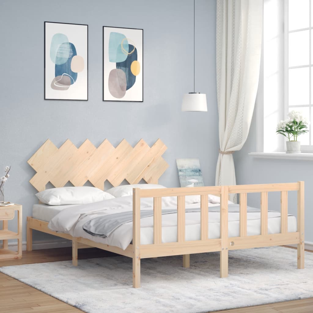 vidaXL Posteľ bez matraca 140x200 cm masívna borovica