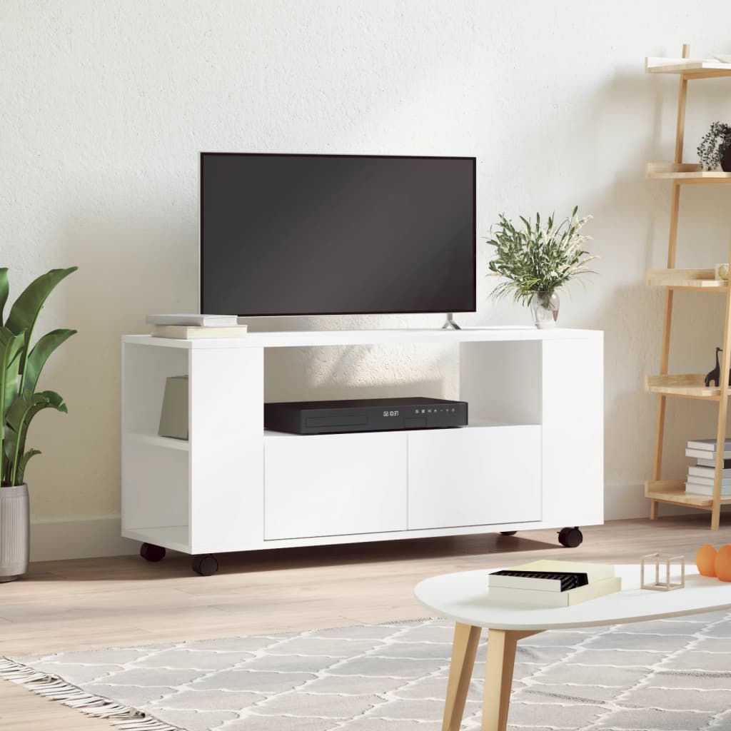 vidaXL TV skrinka biela 102x34,5x43 cm kompozitné drevo