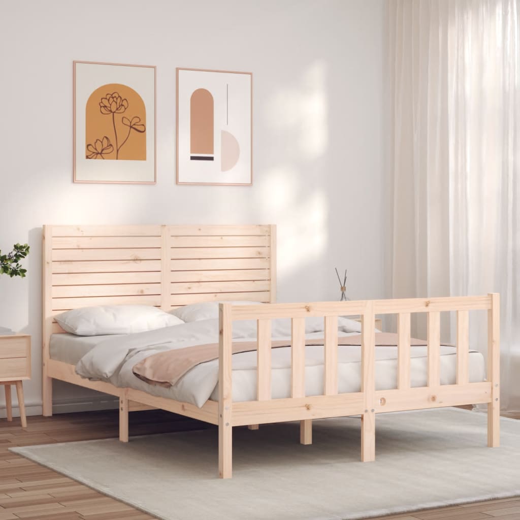 vidaXL Posteľ bez matraca 140x200 cm masívna borovica