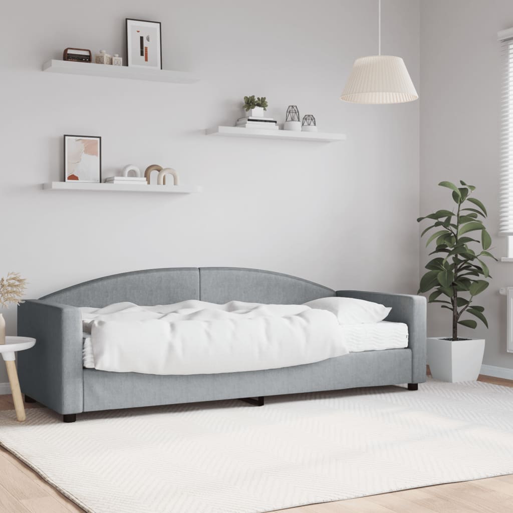 vidaXL Denná posteľ s matracom bledosivá 80x200 cm látka