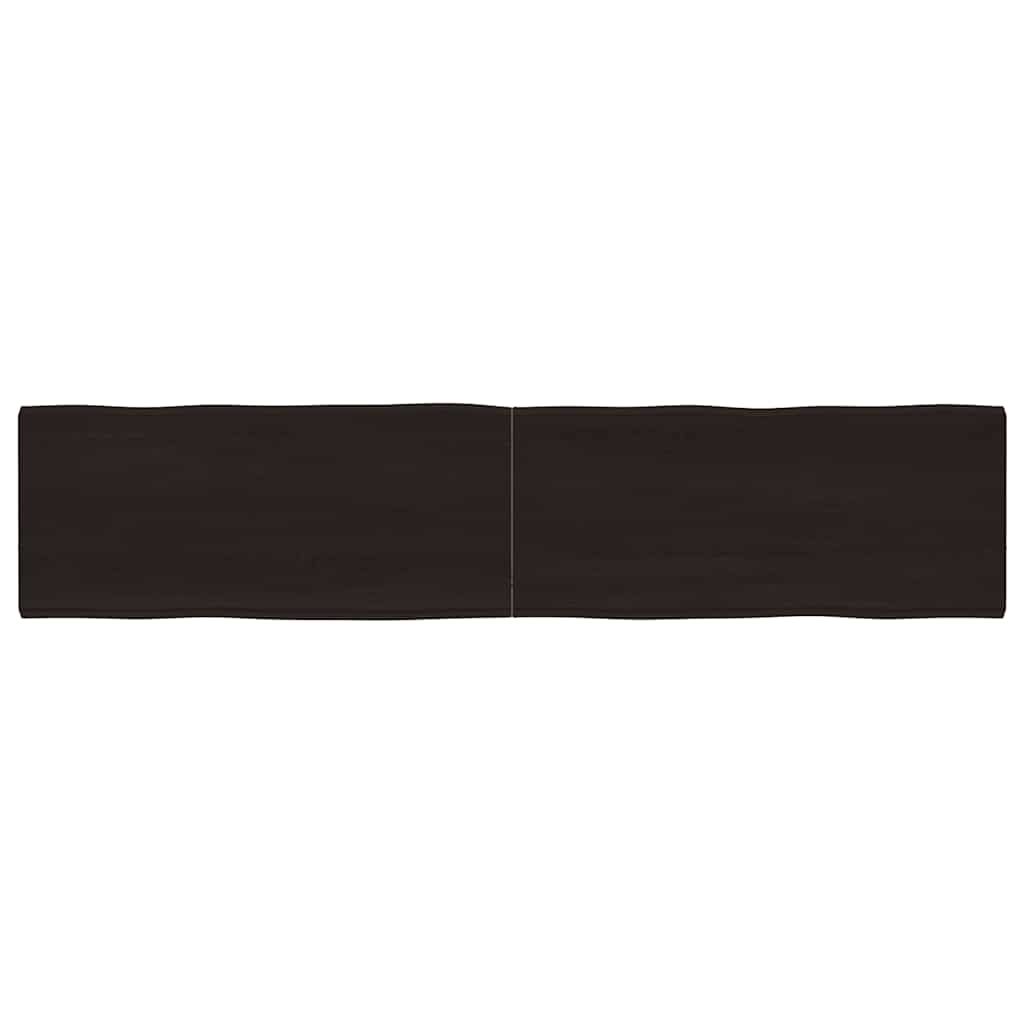 vidaXL Stolová doska tmavohnedá 180x40x(2-4)cm ošetrený masív hrany