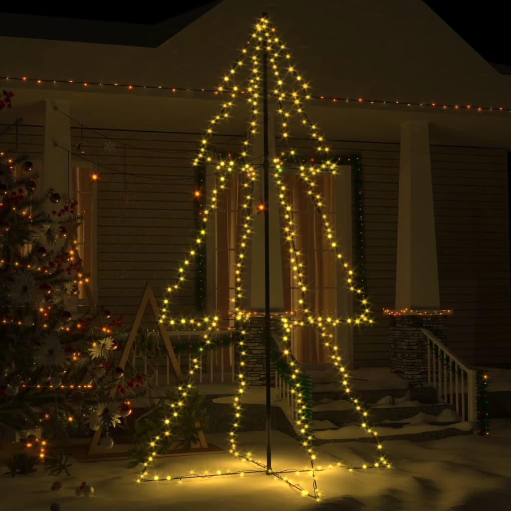vidaXL Vianočný stromček, kužeľ, 300 LED, dovnútra aj von 120x220 cm