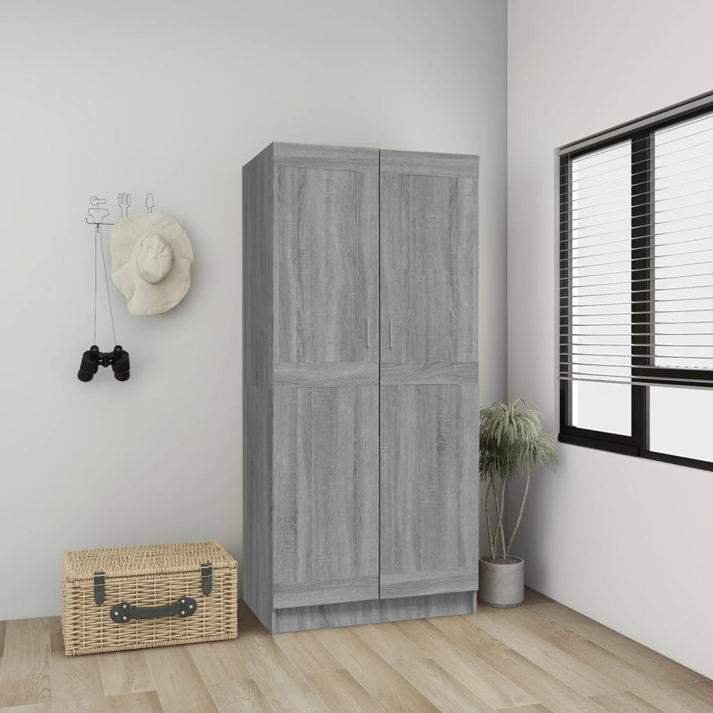 vidaXL Šatník sivý dub sonoma 82,5x51,5x180 cm spracované drevo