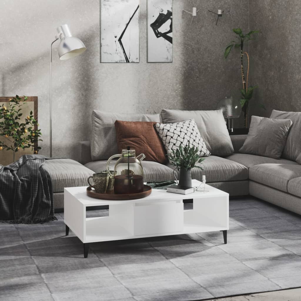 vidaXL Konferenčný stolík, biely 103,5x60x35 cm, kompozitné drevo