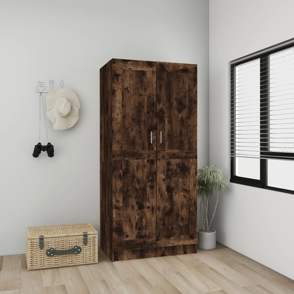 vidaXL Šatník dymový dub 82,5x51,5x180 cm spracované drevo