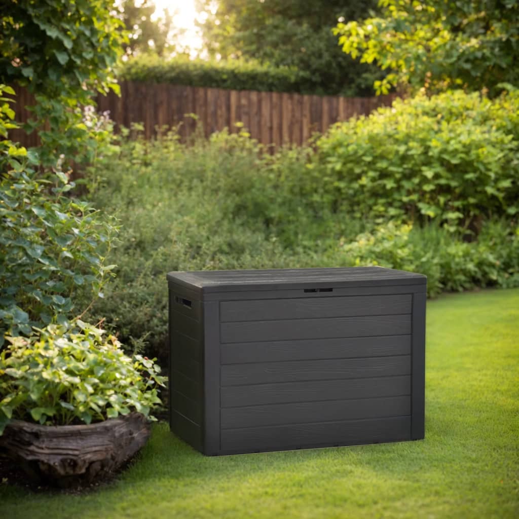 vidaXL Záhradný úložný box antracitový 78x44x55 cm