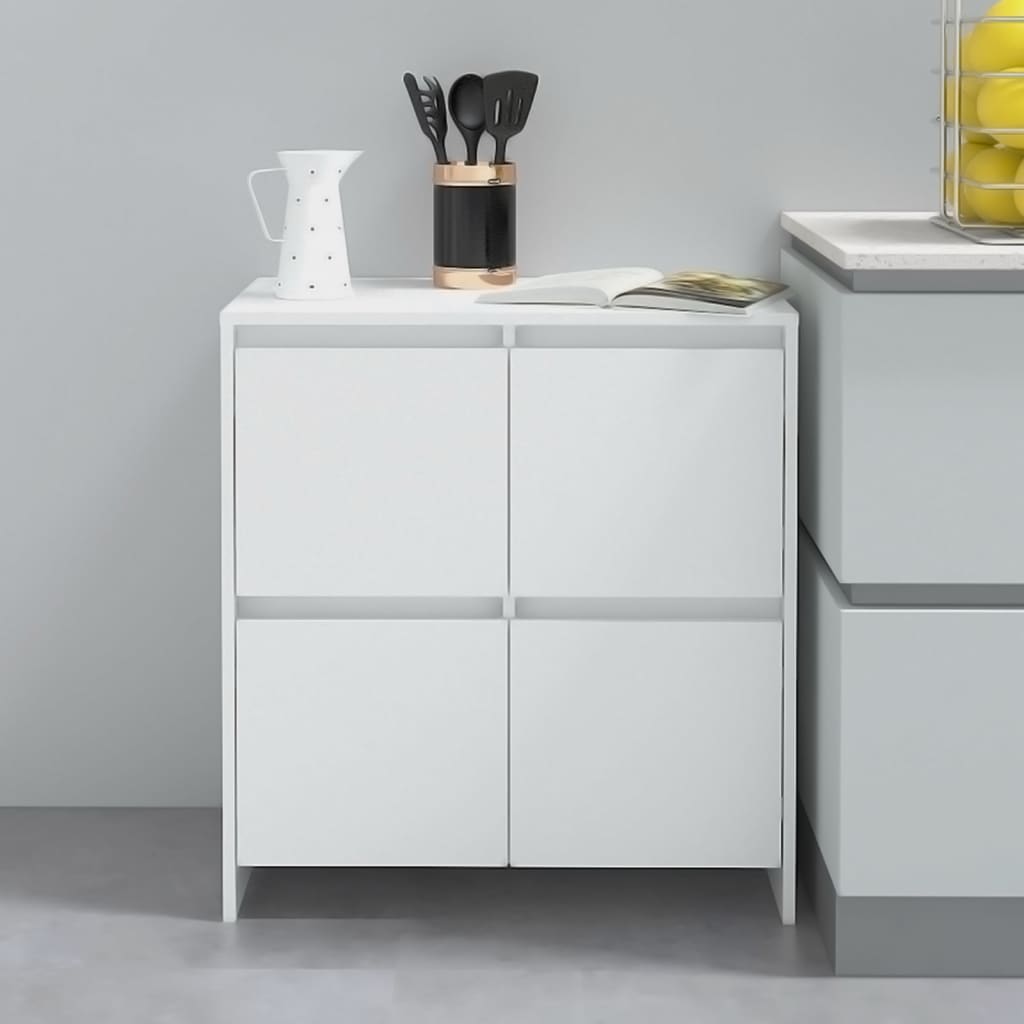 vidaXL Komoda, biela 70x41x75 cm, kompozitné drevo