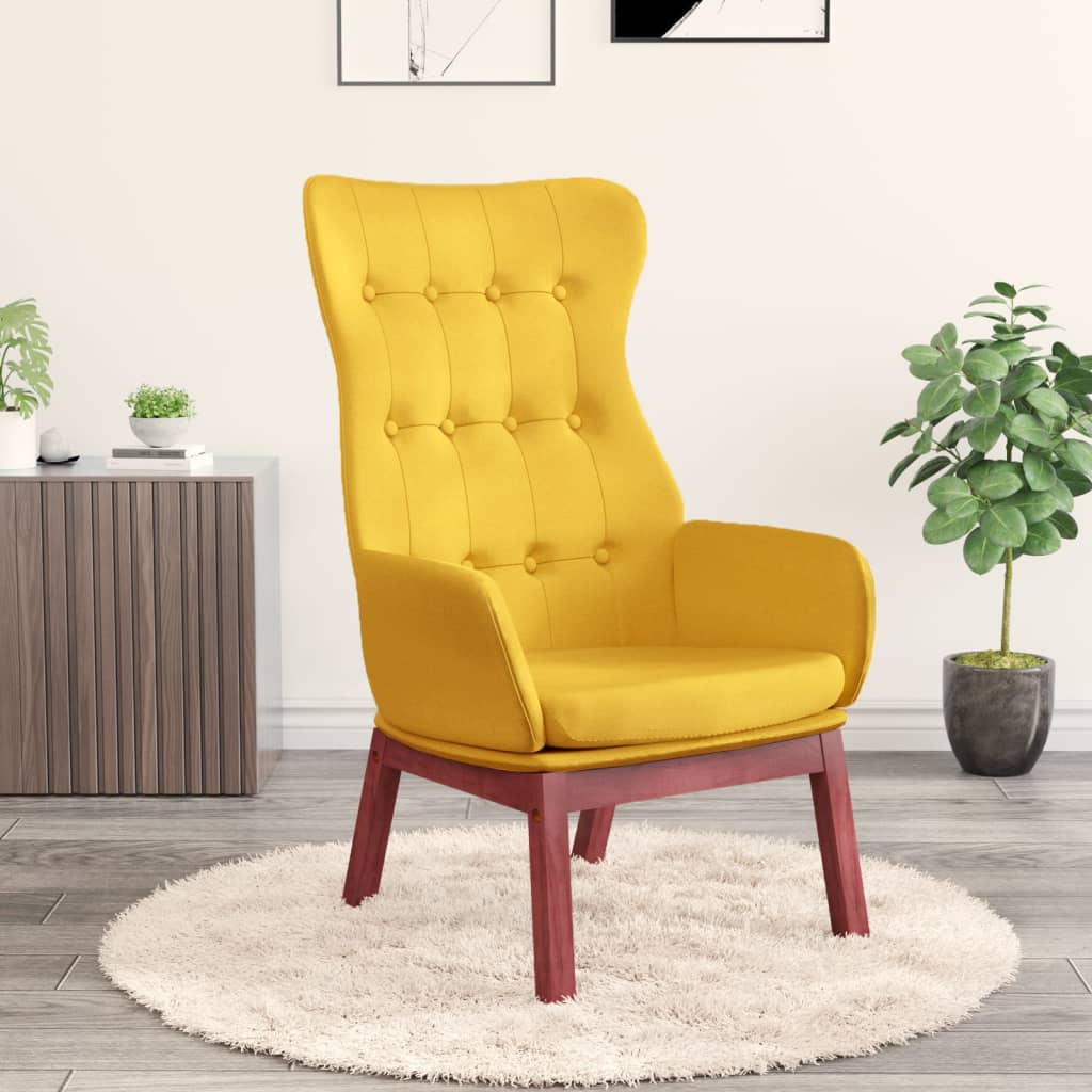 vidaXL Relaxačné kreslo horčicovo-žlté látkové