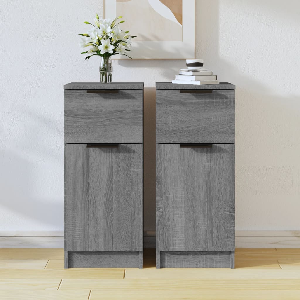 vidaXL Komody 2 ks sivý dub sonoma 30x30x70 cm spracované drevo