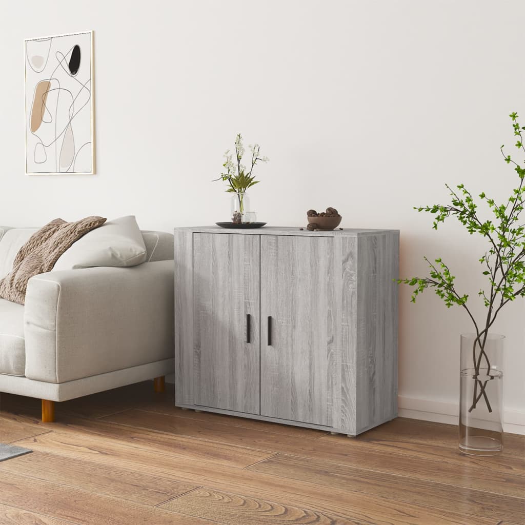 vidaXL Komoda sivý dub sonoma 80x33x70 cm spracované drevo